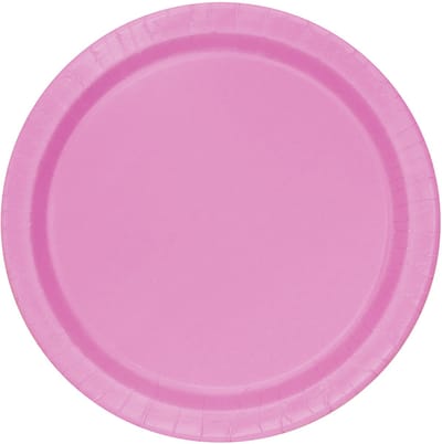 UNIQUE - 16 grote roze kartonnen borden 23 cm voor feest en verjaardag