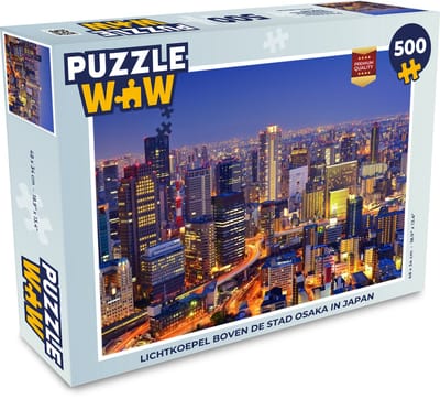 Puzzel Lichtkoepel boven de stad Osaka in Japan - Legpuzzel - Puzzel 500 stukjes