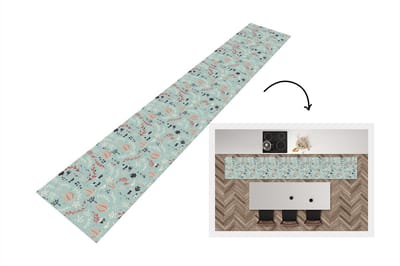 Keukenloper - Loper keuken - Onderwater - Planten - Zeedieren - Patroon - 300x50 cm - Keukenloper vinyl