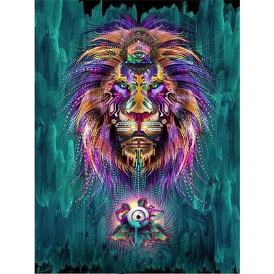 5D DIY diamant schilderij kleur leeuw volledige boor mozaïek kruissteek diamant borduurwerk 20X30CM brown