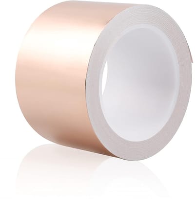 Koperfolie Plakband 5 cm x 30 m, 0.05 mm Dikke EMI Bescherming, Warmtebestendig en Schermend Plakband voor Elektronica