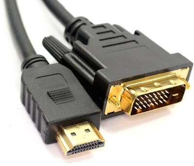 Lanberg HDMI(M)->DVI-D(M)(24+1) - KABEL 1,8M - ZWART - DUAL LINK MET VERGULDE 4K CONNECTOREN
