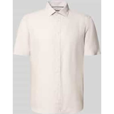 slim fit vrijetijdshemd van linnenmix