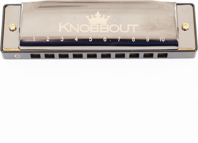 Knobbout Mondharmonica C-diatonische 10 gaten, Zwart