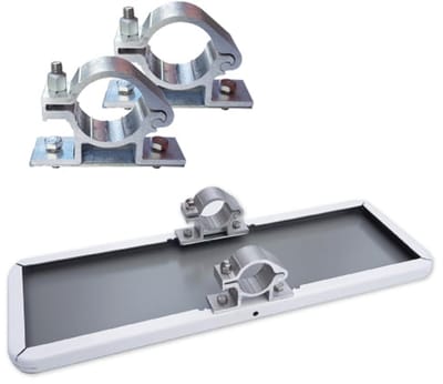 Bord Eigen Weg - blauw - Weerbestendig Aluminium - 40x15 cm - Bevestiging: Met paalbeugels Ø48mm