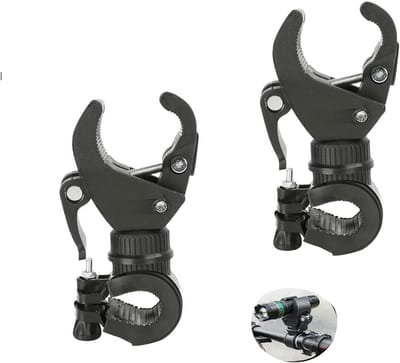 Professionele Krukkenhouder - Krukkenhouder - voor Rolstoel - 2-Delige Universele Wandelstokhouder Set - 360 Graden Verstelbare Klemmen - voor Rollator en Scootmobiel - Zwart