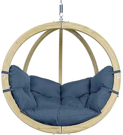 Amazonas Globo Chair Hangstoel Brisa Blue - 1 Persoons - Hout - Weerbestendige kussens