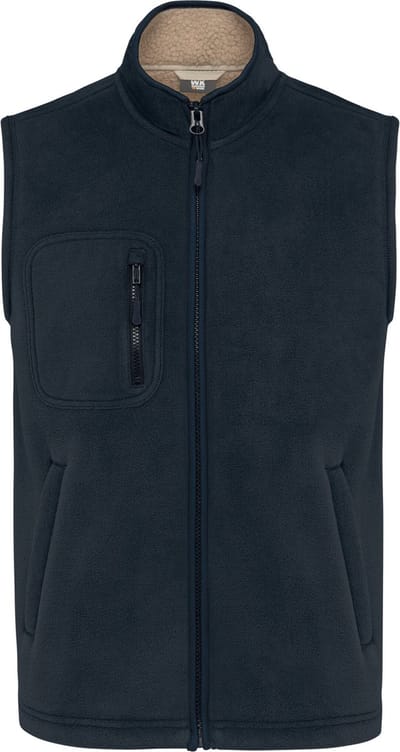 WK. Designed To Work Fleece bodywarmer met binnenkant van sherpa uniseks WK610 - Navy - 3XL