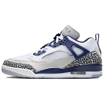 Air Jordan Spizike Low Wit Midnight Navy Heren Sneakers Neutraal-Grijs Antraciet FQ1759-140 42