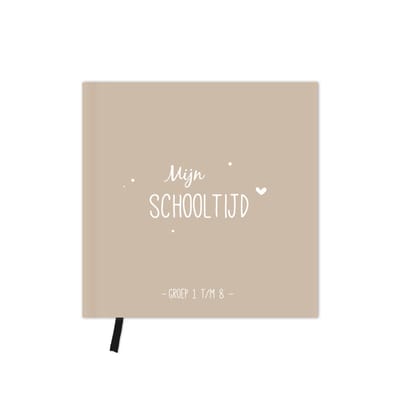 Schooltijd invulboek - schoolboek - groep 1 t/m 8 - beige - zand - nude - Fien & Feau