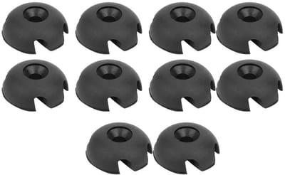 Dailygoody - Deck Line Guide - Kayak Accessoire - 10 stuks - Zwart - Plastic Rigging Guide - Voor Canoes - Geschikt voor max. 5 mm lijn
