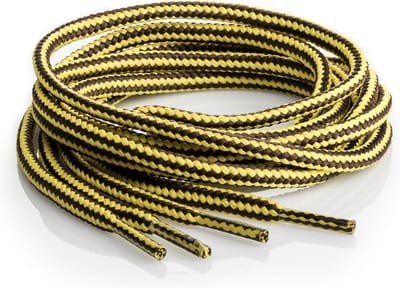 Springyard Hike 6.0 mm - ronde veters voor wandelschoenen - geel/bruin - 105cm - polyester - 1 paar