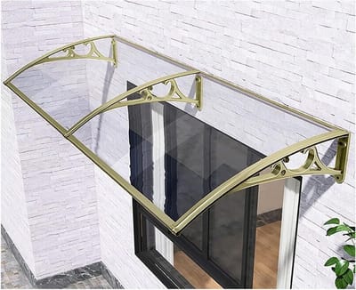 Voordeurluifel - Terrasluifel Raamluifel - Buiten beschermen - Slagvast Polycarbonaat - 60x250cm - Helder