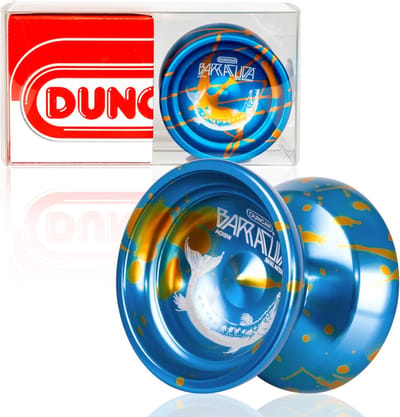 Barracuda Yo-Yo - Professionele Jojo - Vaardigheden Verbeteren - Concave Kogellagers - 70 Gram - Blauw Splash