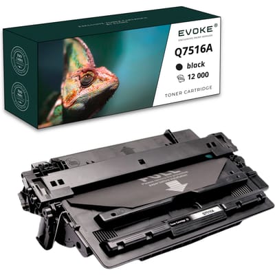 Evoke Compatibele Toner voor HP Q7516A 16A Zwart 12000 Pagina's 5200/5200Dtn/5200L/5200Tn