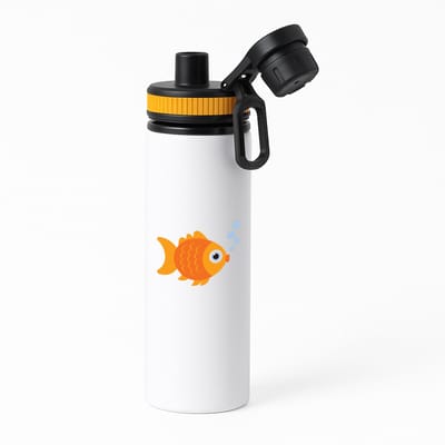 Hacebo® - Goudvissen waterfles met draaidop oranje - Goudvis - Dieren liefhebbers - Vissen - aquarium - huisdieren - water fles - 850ML