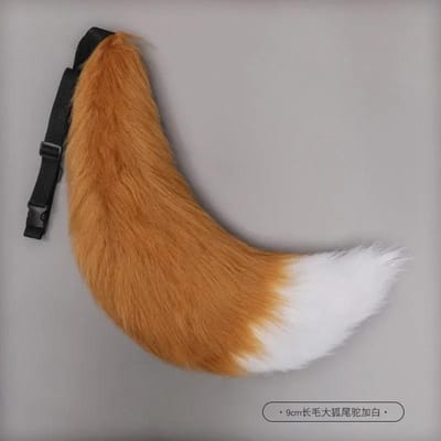 Verstelbare Riem Pluizige Staart Kawaii Wolf Hond Staart Cosplay Accessoires Feest 70cm Cosplay Kostuum Requisieten Meisje Faux Fur Staart One Size