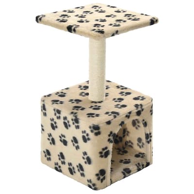 vidaXL - Kattenkrabpaal - met - sisal - krabpaal - 55 - cm - pootafdrukken - beige