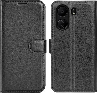 Coverup Hoesje - Geschikt voor Xiaomi Redmi 13C / Poco C65 Hoesje - Coverup Book Case - Zwart