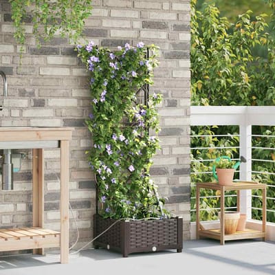 vidaXL - Plantenbak - Bruin - 40 - x - 40 - x - 126 - cm - PP