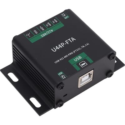 USB naar 422 485 Converter Aluminiumlegering Industriële Kwaliteit Geïsoleerde Converter met LED Indicator black