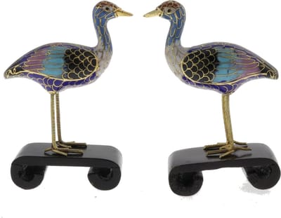 Behave - Cloisonné decor vogels - Oosterse woonstijl - 9,5 cm