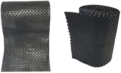 Grondmuurbescherming Noppenfolie - Drainage Noppenbaan - Fundering Isoleren - 400 g/m² Druksterkte - 05 x 20 m - Zwart