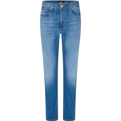 Boss Heren Denim Hoge Slanke Jeans (Blauw)