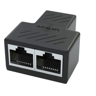 Ethernet-splitter RJ45 LAN-netwerkadapter, 2 stuks 1-naar-2 Ethernet-splitter 8P8C Ethernet-stekker voor Cat5/5e/6/7-connector