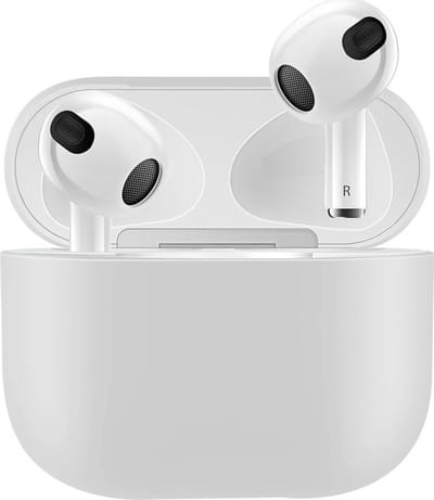 Hoesje Wit geschikt voor Apple AirPods 3 Flexibel Zacht Siliconen