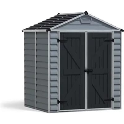 Canopia Metalen Tuinhuis Skylight - Grijs - 154x185cm - Enkele Deur - Met Vloer