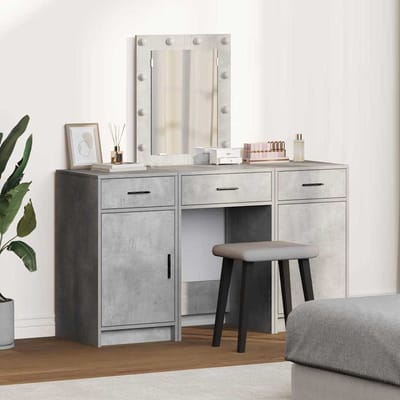 vidaXL - Kaptafel - Grijs - 50 - x - 41 - x - 135 - cm - Bewerkt - hout
