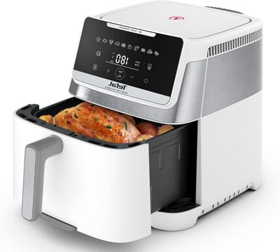 Stille Airfryer - Heteluchtfriteuse XXL - Gezond Koken - Silent Technology - 7 Liter - Wit