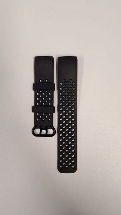 Go Go Gadget - Siliconen sportbandje geschikt voor FitBit Charge 3&4 - Zwart - Maat L