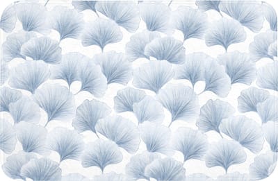 WC mat 60x40 cm - Antislip - Waaier - Modern - Blauw - Toiletmat - Vloermat - Douchemat - Toilet tapijt - Toiletmatten