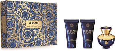 Versace Dylan Blue pour Femme Giftset - 50 ml eau de parfum spray + 50 ml showergel + 50 ml bodylotion - cadeauset voor dames