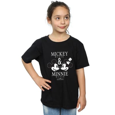 Disney Meisjes Crush Mondays Mickey & Minnie Mouse Katoenen T-Shirt (Zwart)