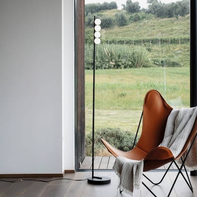 IDEAL LUX LED vloerlamp Binomio zwart 155 cm metaal 4-lamps