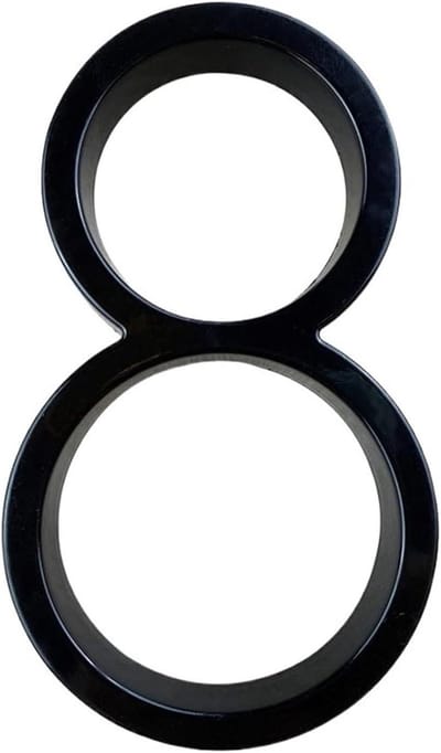 Huisnummer - Nummerbord Deur - Huis Identificatie - Zink Legering - 5 Inch - Zwart