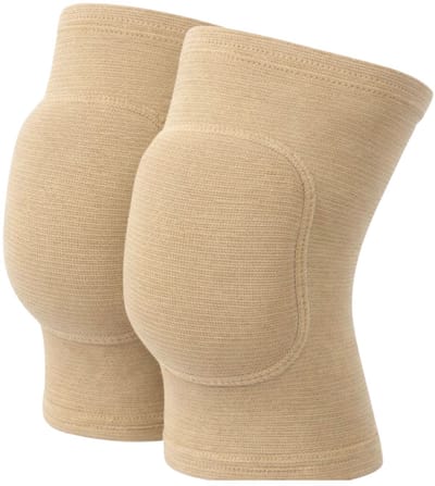 Dancer Dancewear® Kniebeschermers dans | Kniebescherming kind & dames | Beige huidskleur | Knie beschermer | Kneepads | Maat XS