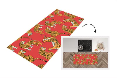 Keukenloper - Loper keuken - Tiger - Jungle - Patronen - 120x50 cm - Keukenloper vinyl