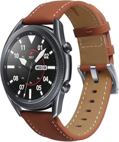 Fungus - Smartwatch bandje - Geschikt voor Samsung Galaxy Watch 6 (incl. Classic), Watch 5 (incl. Pro), Watch 4, Watch 3 41mm, Active 2 - Horloge 20mm - PU leer - Strap - Bruin