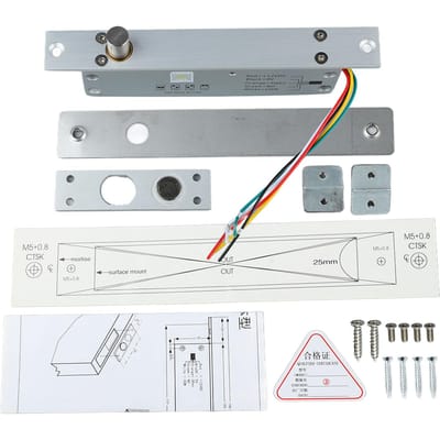 DC 12V 5 Lijnen Elektrisch Boutslot Smalle Nachtschoot Valbout Deurslot met Tijdvertraging LED Display gray
