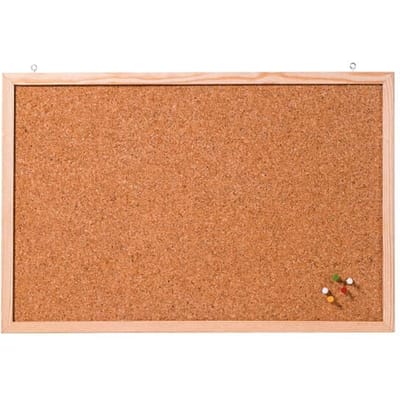 FRANKEN kurken memobord, 600 × 400 mm, bruin