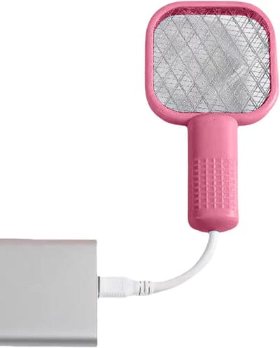 Electric Fly Swatter Racket, Fly Swatter Racket, Safe Grid Lamp for Indoor Living Room Bedroom Outdoor Terrace Camping Garden