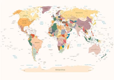 Fotobehang - World Map.