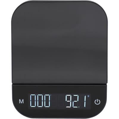 Keukenschaal 0,1 g tot 6,6 lb LED-display Touchbediening Tarrafunctie Automatische timing Koffieschaal voor familiekoken black