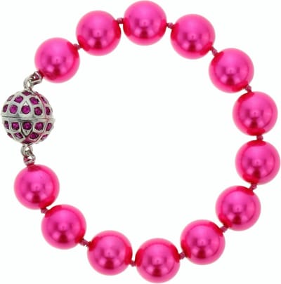 Behave - Parelarmband - fuchsia glamour - feestelijk detail - 18 cm