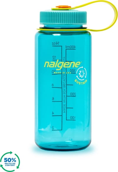Nalgene - Wide Mouth Bottle - drinkfles - waterfles - lekvrij - 500ml - BPA free - SUSTAIN - Cerulean
