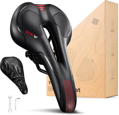 Ergonomisch, comfortabel fietszadel met gelvulling voor racefiets, mountainbike en stadsfiets